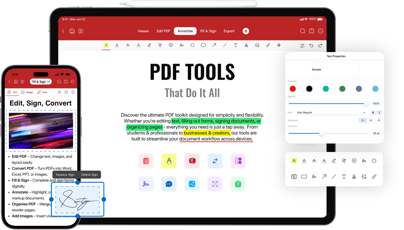PDF Tools dashboard